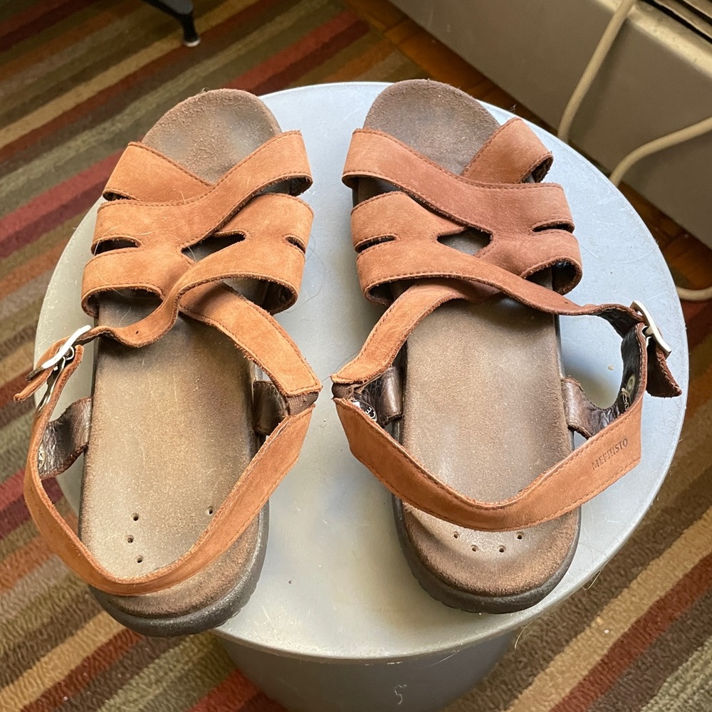 Mephisto Brown Leather Sandals - Women's 8.5 / 9